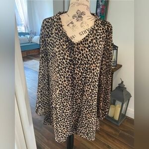 Design Lab Lord & Taylor Cheetah/Leopard Print Dress Size XS